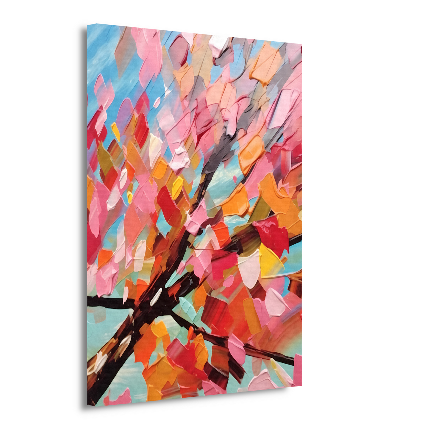 Minimalistische boom in zwart-wit canvas