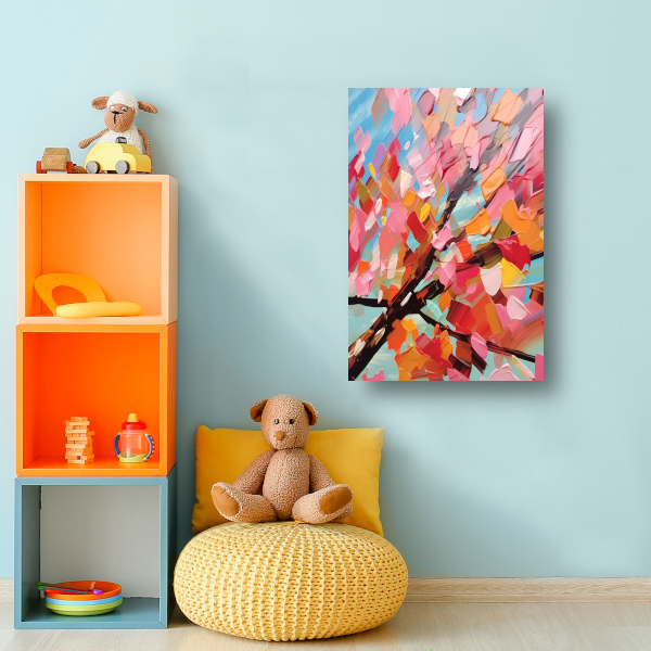 Minimalistische boom in zwart-wit canvas