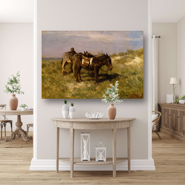 Strandezels te Katwijk - Anton Mauve acrylglas