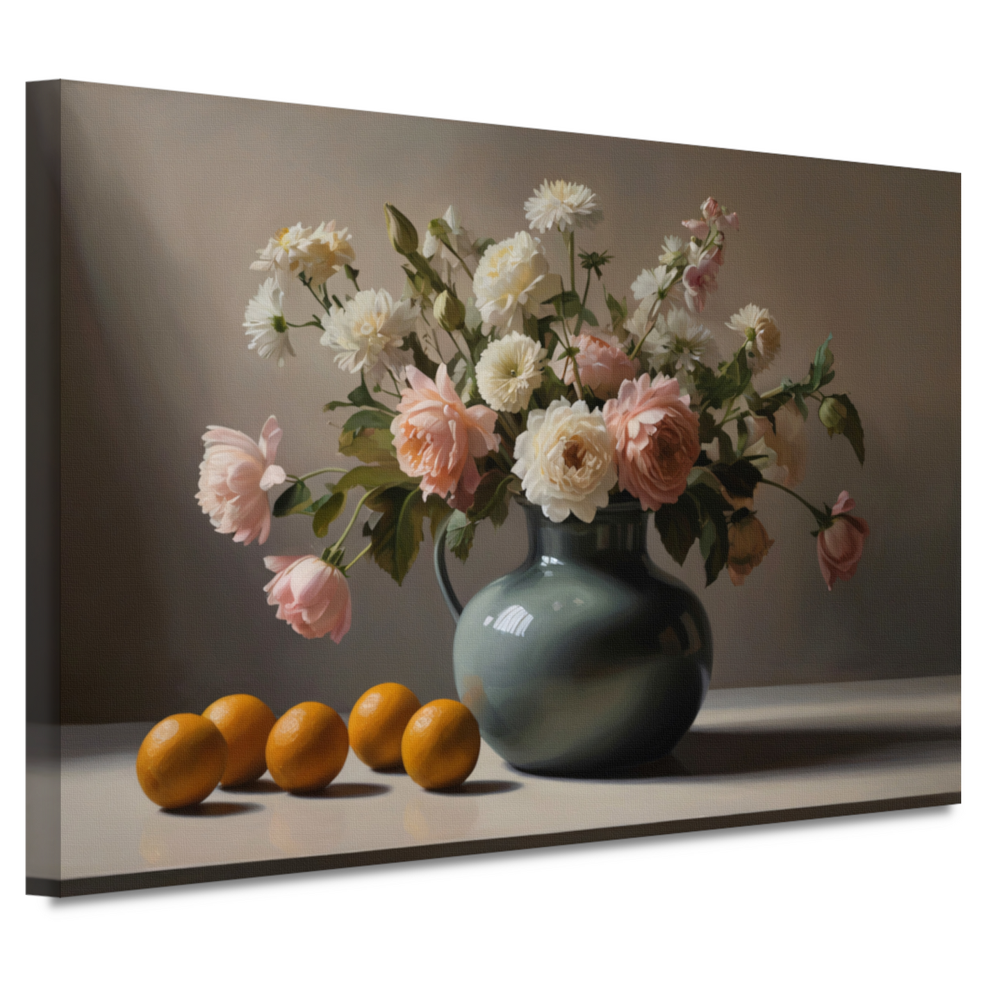 Stilleven met Bloemen en Citroenen canvas