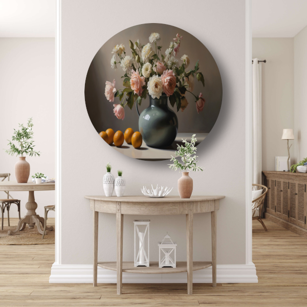 Stilleven met Bloemen en Citroenen forex muurcirkel