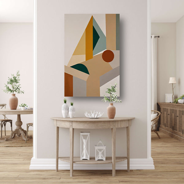 Abstracte Compositie met Geometrische Vormen canvas