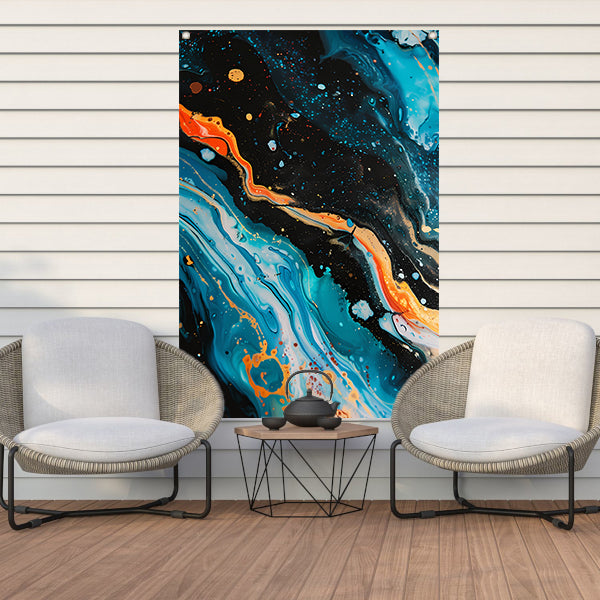 Abstract kleuren explosie tuinposter