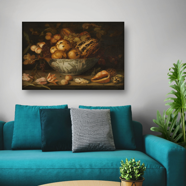 Stilleven van fruit - Balthasar van der Ast poster