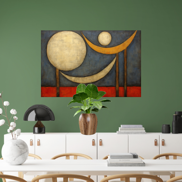 Abstracte Symfonie in Primaire Kleuren poster