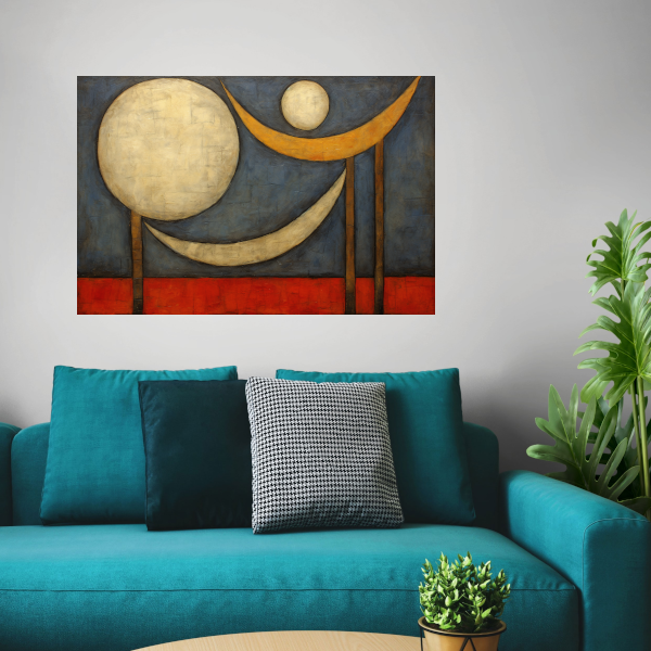 Abstracte Symfonie in Primaire Kleuren poster
