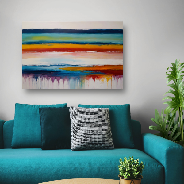 Abstracte Symfonie van Kleurrijke Horizonten acrylglas