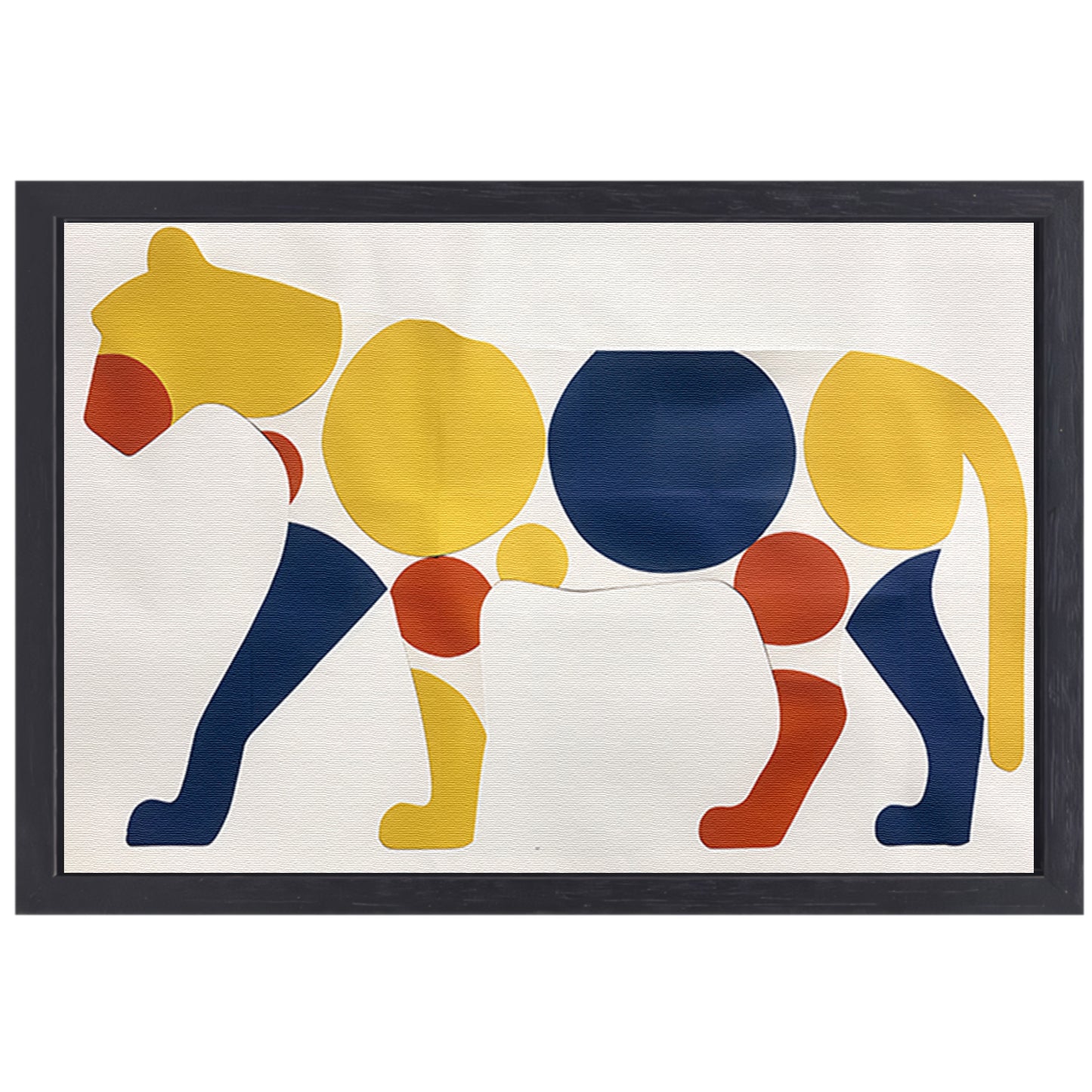 Kleurrijk abstract kunstwerk van een cheetah canvas met baklijst