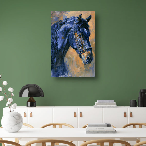 Realistisch schilderij van een prachtig paard canvas