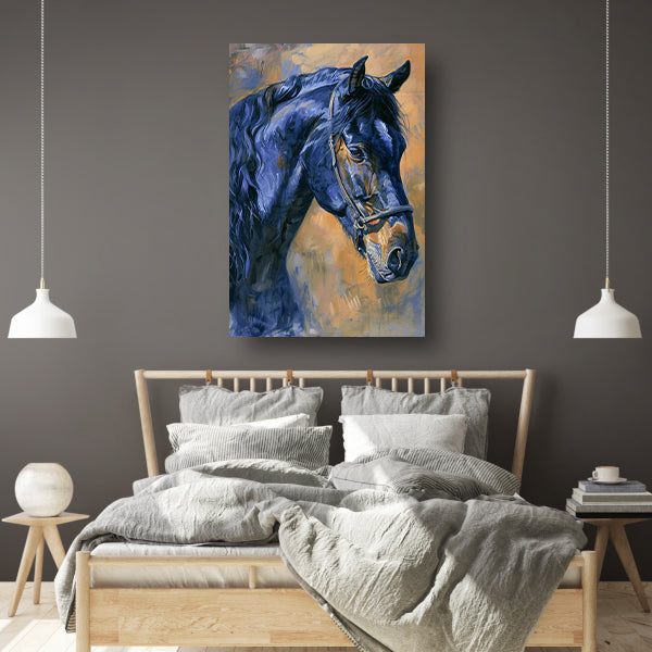 Realistisch schilderij van een prachtig paard canvas