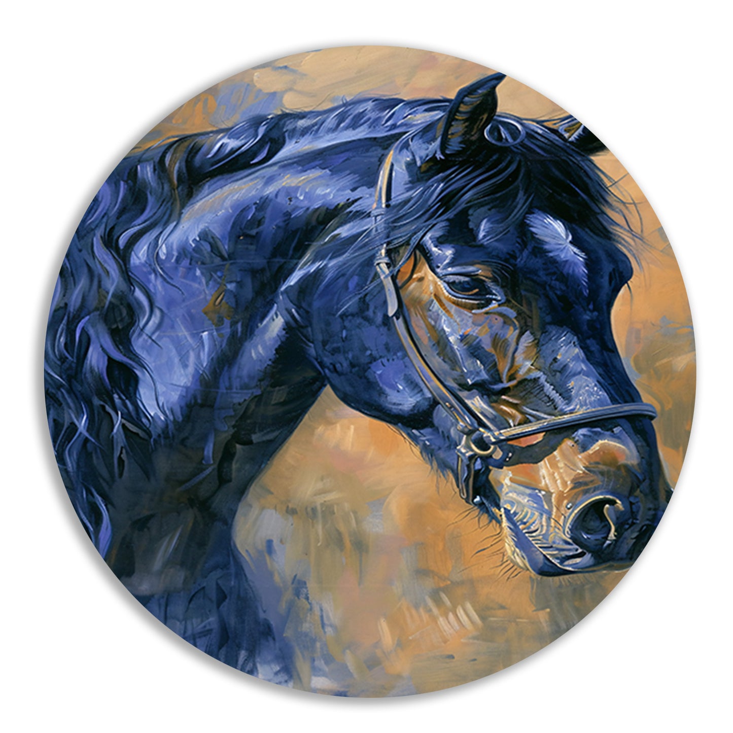 Realistisch schilderij van een prachtig paard forex muurcirkel