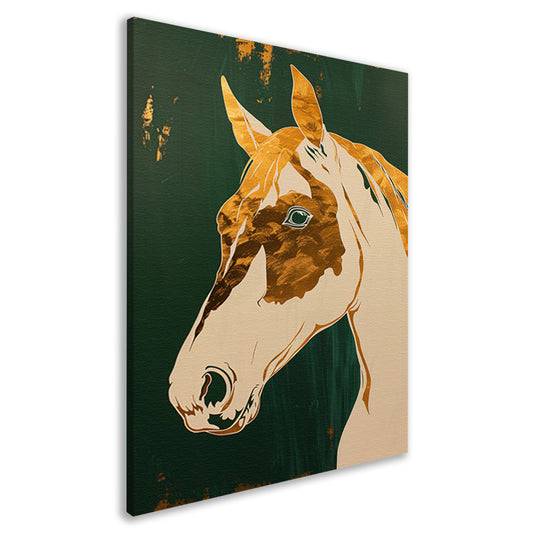 Minimalistisch abstract schilderij van een paard canvas