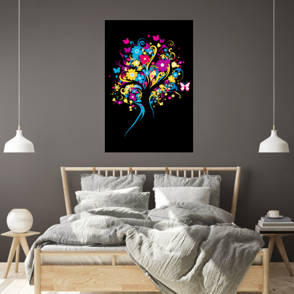 Dans van Vlinders en Bloemen canvas