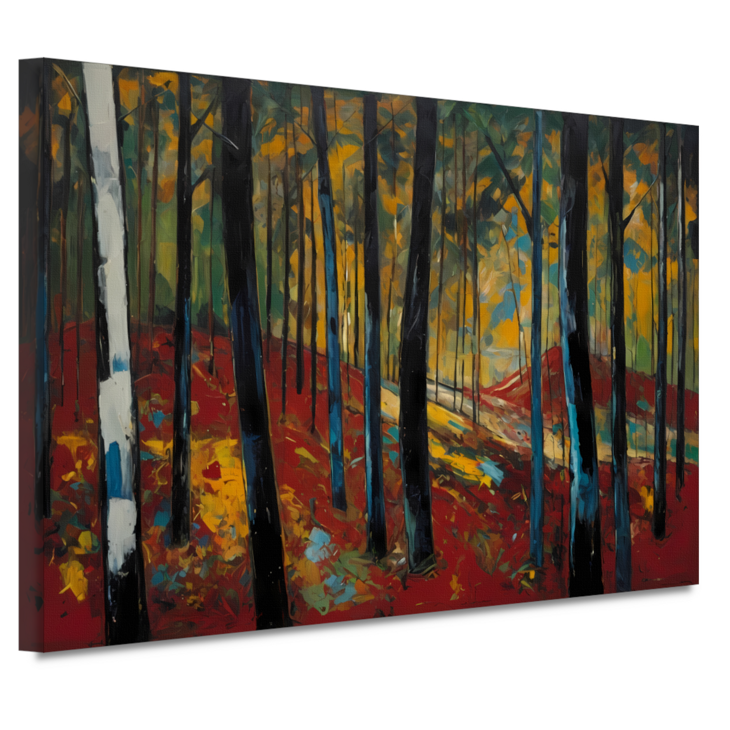 Herfstpracht in Abstracte Bosimpressie canvas