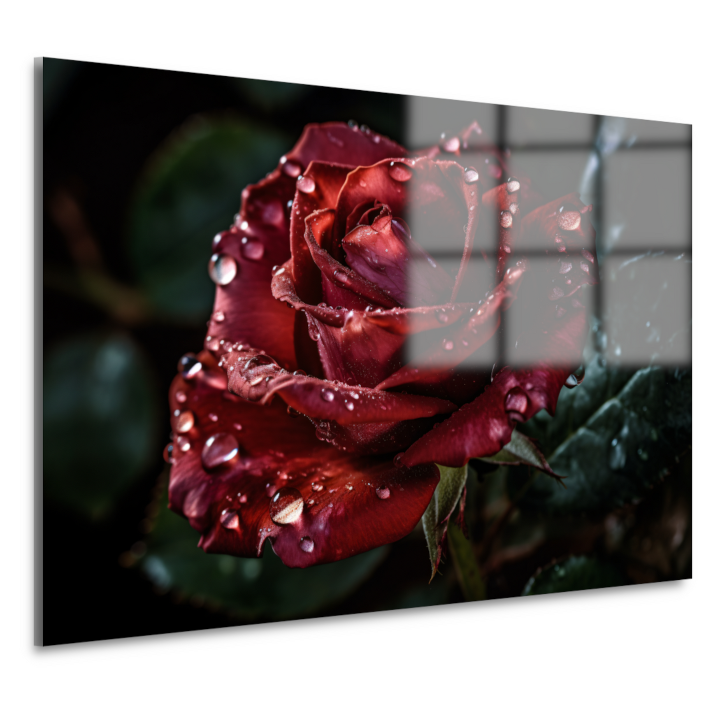 Rozen in ochtendgloren acrylglas