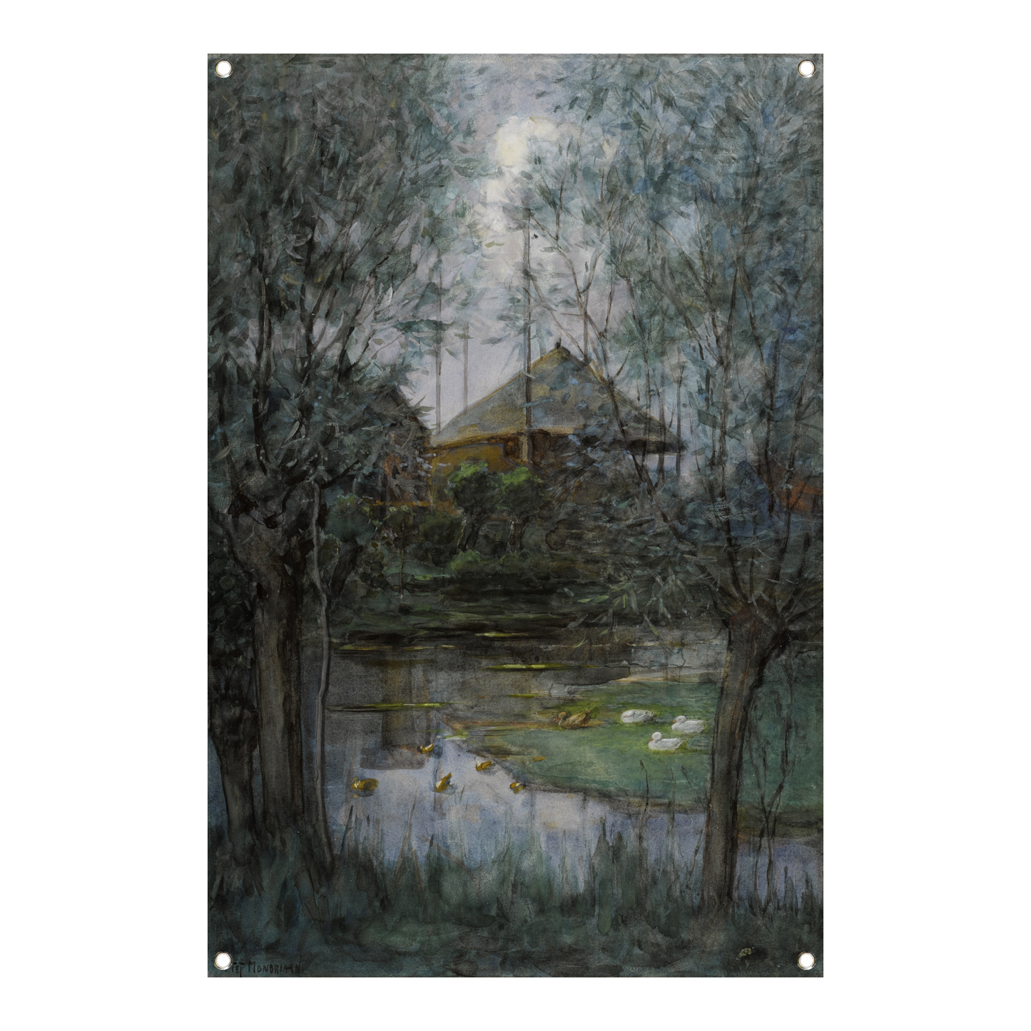 Hooiberg - Piet Mondriaan tuinposter