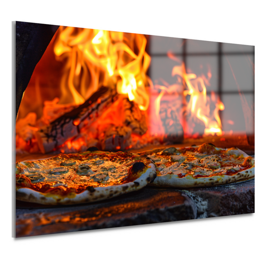 Minimalistische pizza in de oven acrylglas