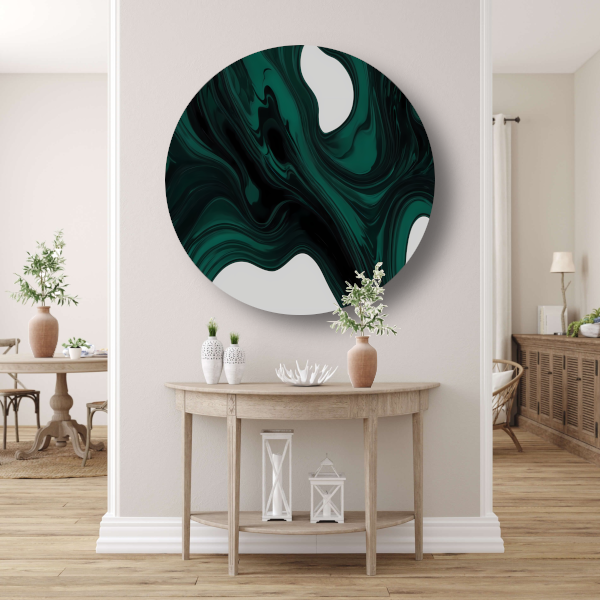 Dynamische Smaragdgroene Abstractie forex muurcirkel