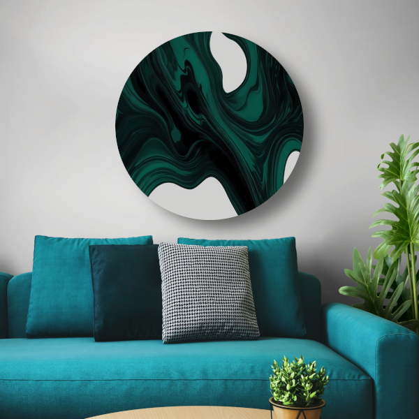 Dynamische Smaragdgroene Abstractie forex muurcirkel