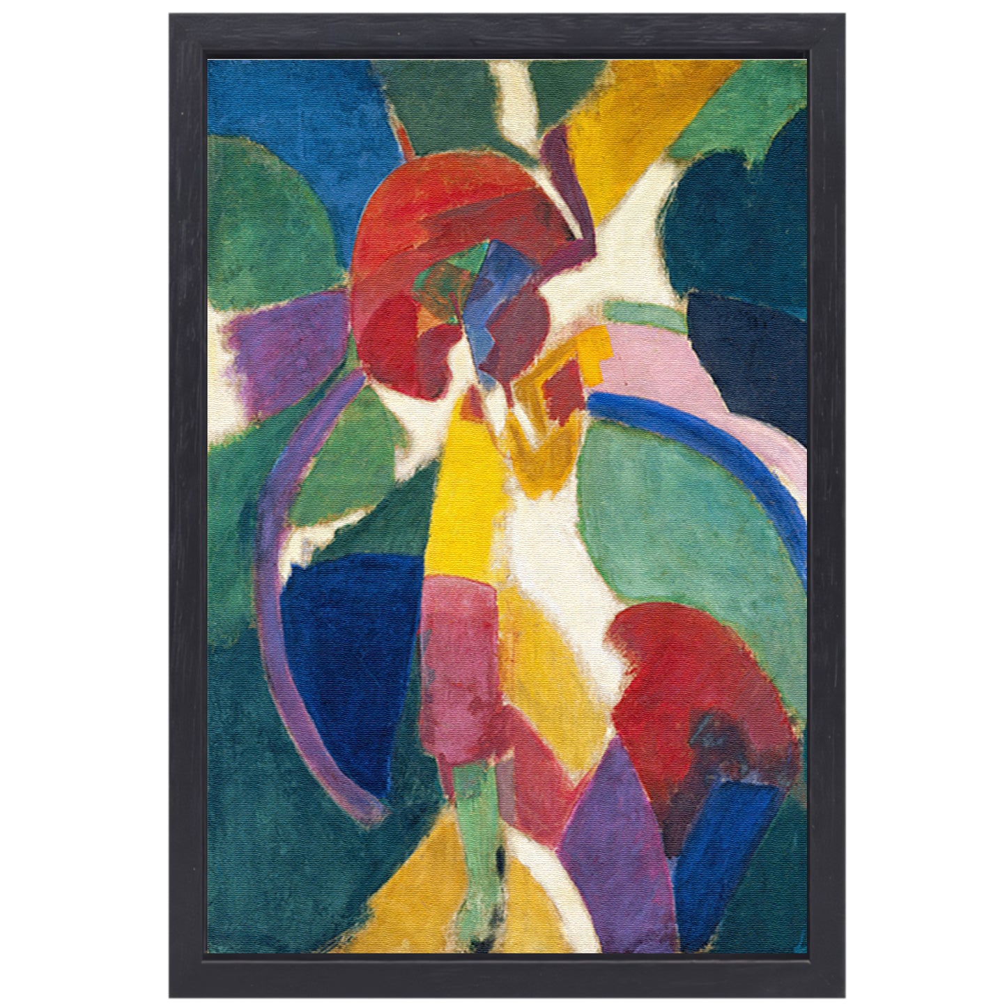 Vrouw met een parasol - Robert Delaunay canvas met baklijst