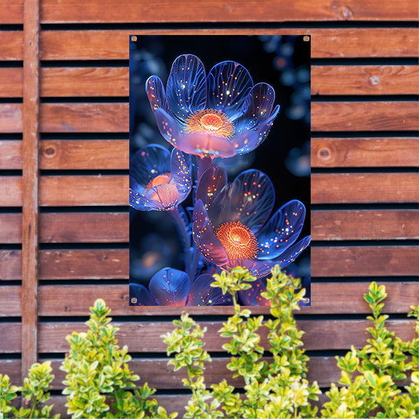Bioluminescente Bloemen in Digitale Kunst tuinposter