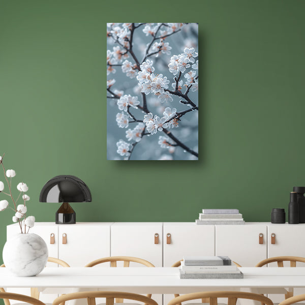 Bevroren Bloesems in de Ochtend poster