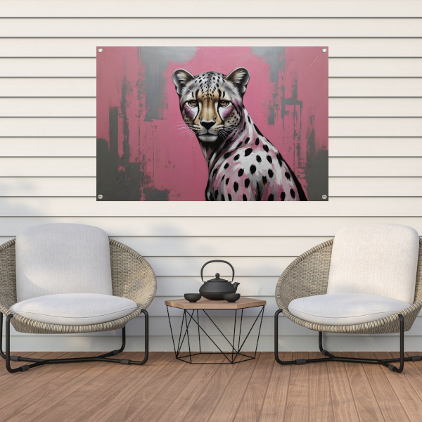 De Verfijnde Wildernis - Hyperrealistisch Luipaard tuinposter