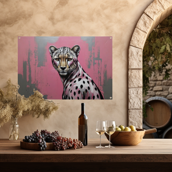 De Verfijnde Wildernis - Hyperrealistisch Luipaard tuinposter