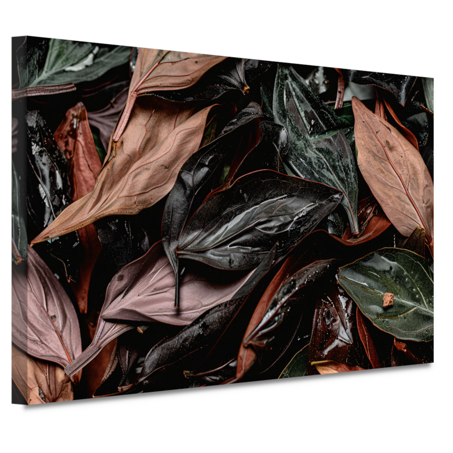 Abstracte Bladeren Compositie canvas