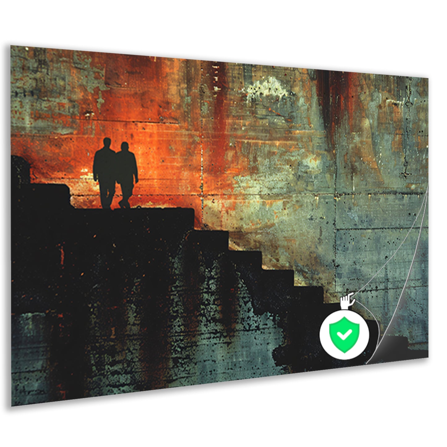 Schaduwen en Lichtspel op Oude Trap poster