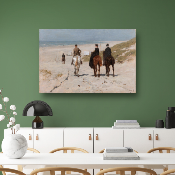 Morgenrit langs het strand - Anton Mauve poster