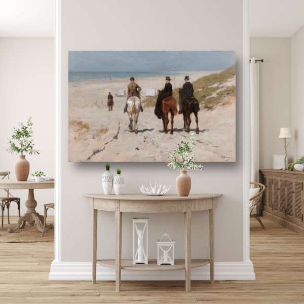 Morgenrit langs het strand - Anton Mauve poster
