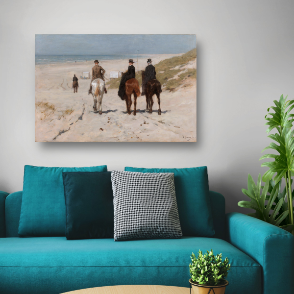 Morgenrit langs het strand - Anton Mauve poster