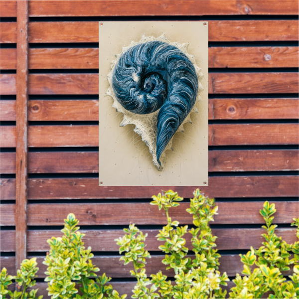 Hypnotiserende Spiralen en Dynamische Spetters tuinposter
