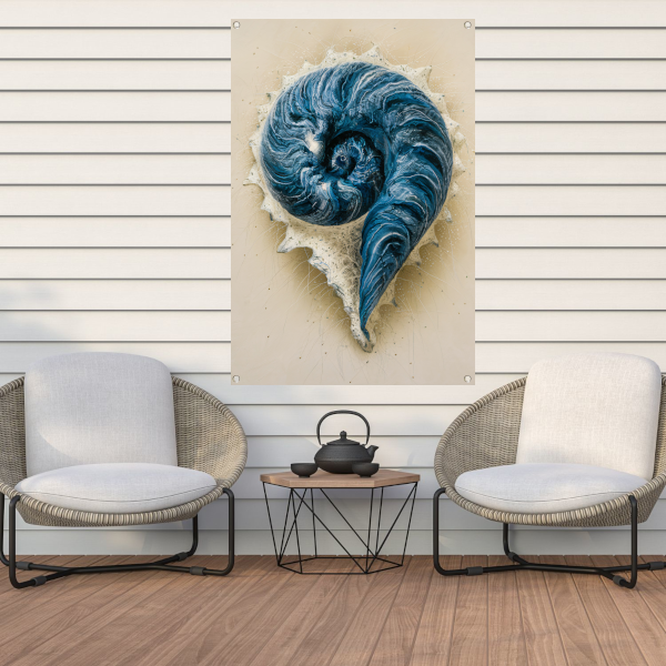 Hypnotiserende Spiralen en Dynamische Spetters tuinposter