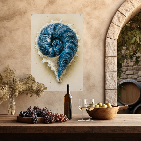 Hypnotiserende Spiralen en Dynamische Spetters tuinposter