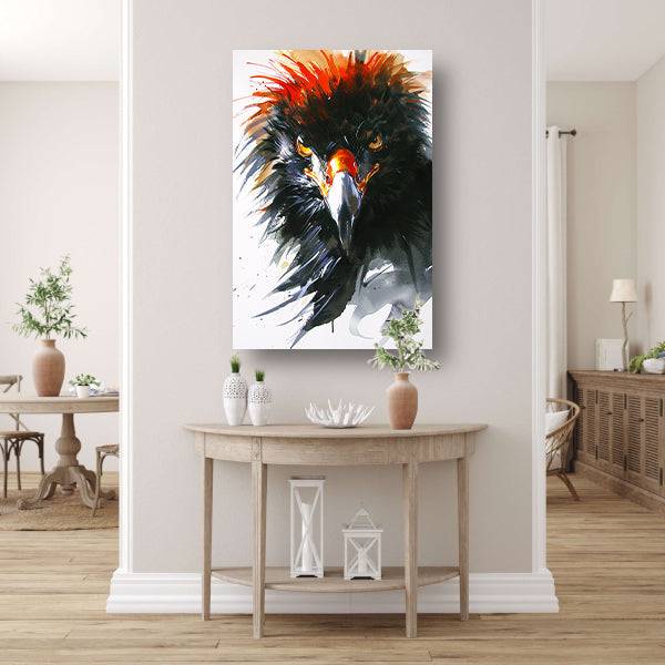 Abstracte kleurrijke aquarel van een adelaar poster