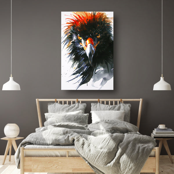 Abstracte kleurrijke aquarel van een adelaar poster