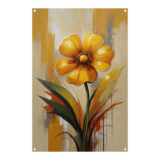 Impressionistische Dans van een Gele Bloem tuinposter