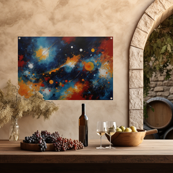Dans der Kleuren in Kosmisch Licht tuinposter