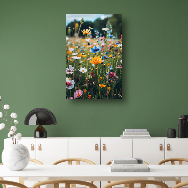 Kleurrijke Bloemenweide in de Zomerzon acrylglas