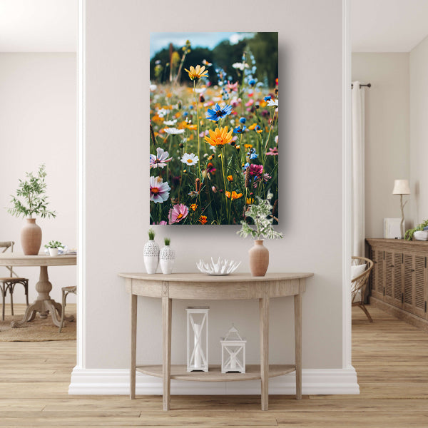 Kleurrijke Bloemenweide in de Zomerzon acrylglas