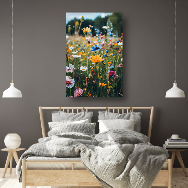 Kleurrijke Bloemenweide in de Zomerzon acrylglas
