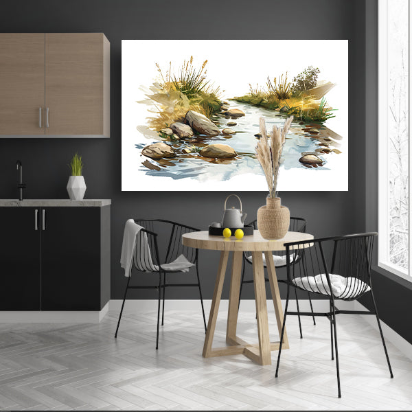 Rustige Kreek in het Landschap acrylglas