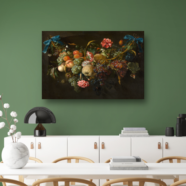 Guirlande van vruchten en bloemen - Jan Davidsz. de Heem canvas