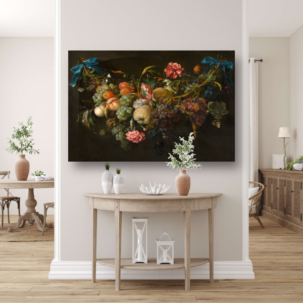 Guirlande van vruchten en bloemen - Jan Davidsz. de Heem canvas