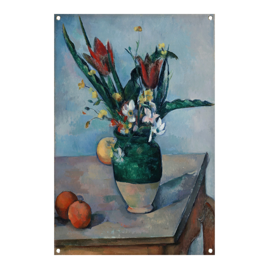 De vaas met tulpen - Paul Cézanne tuinposter
