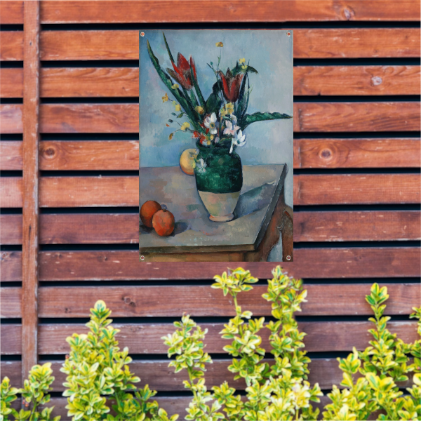 De vaas met tulpen - Paul Cézanne tuinposter