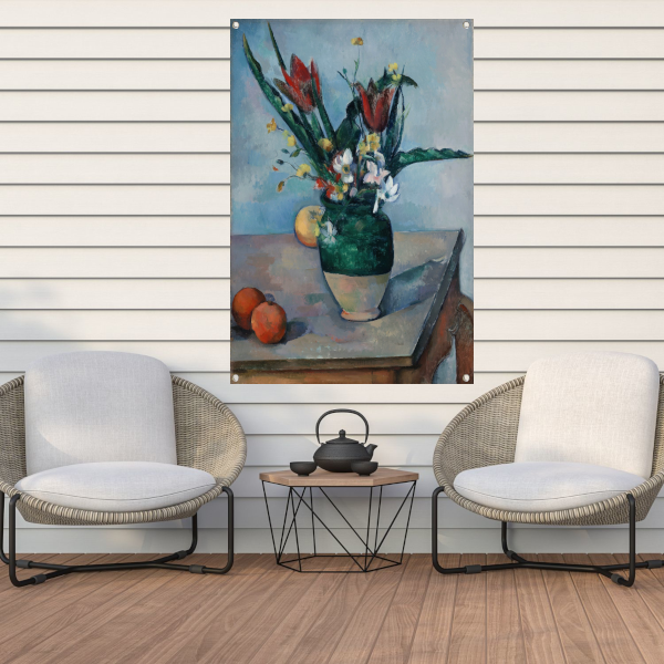 De vaas met tulpen - Paul Cézanne tuinposter