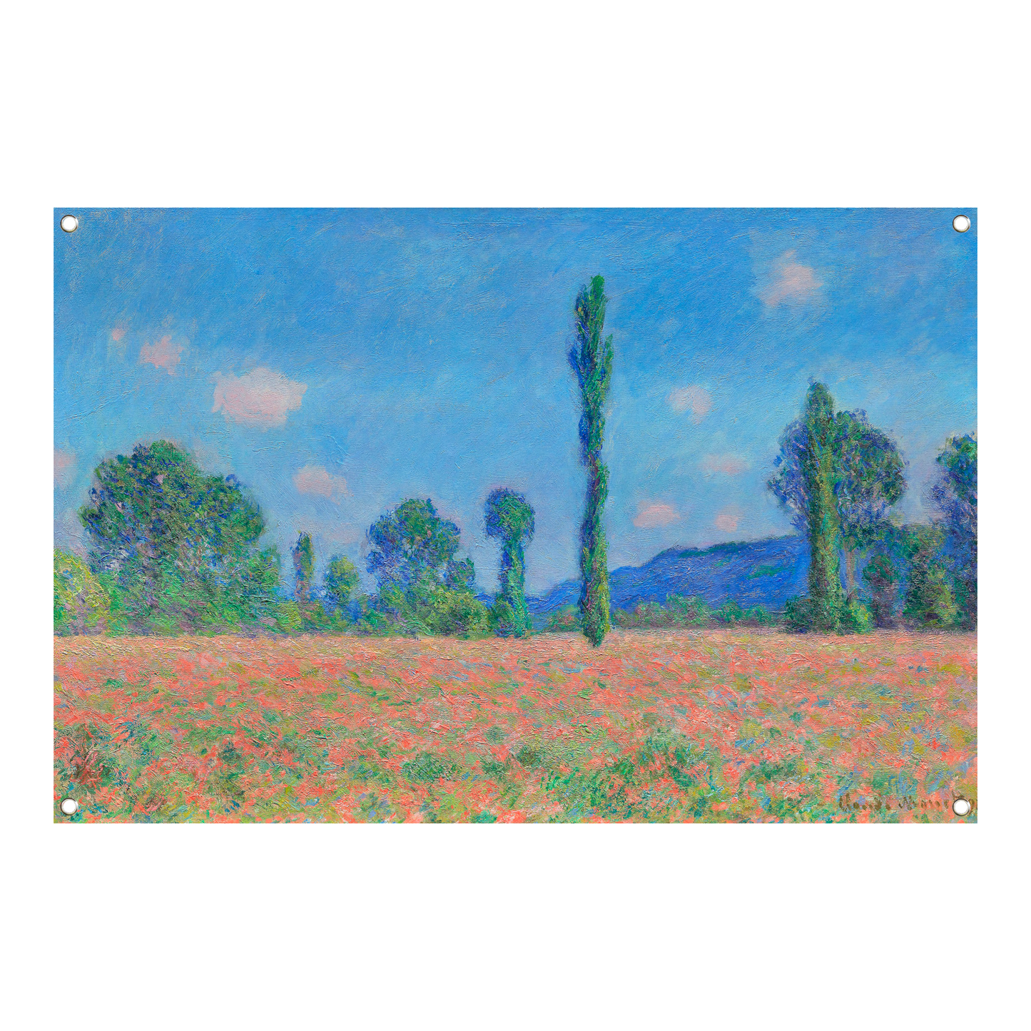 Papaverveld, Giverny - Claude Monet tuinposter